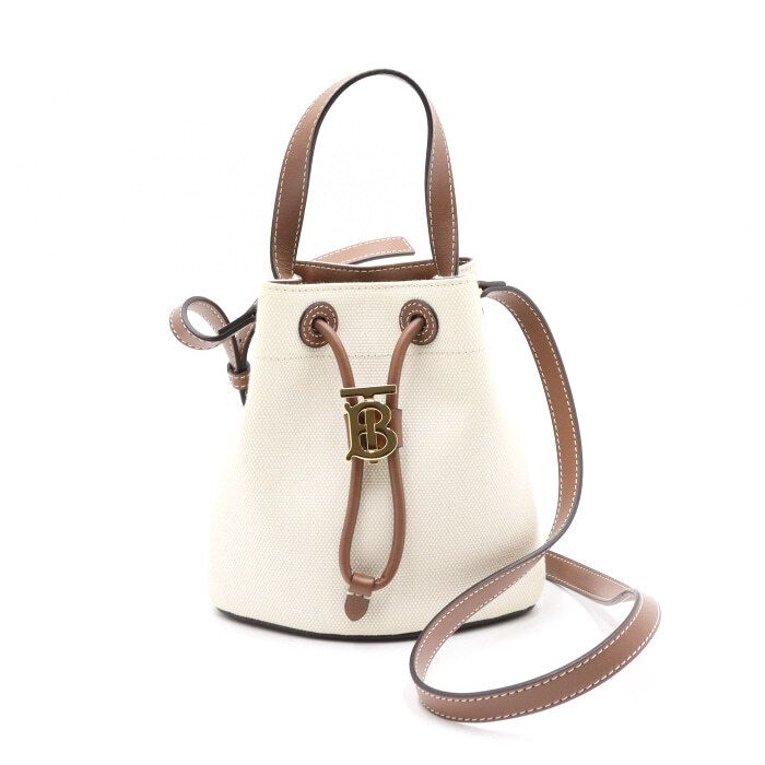 Burberry Mini TB Drawstring Bucket Tote Bag with Shoulder Crossbody aa41958