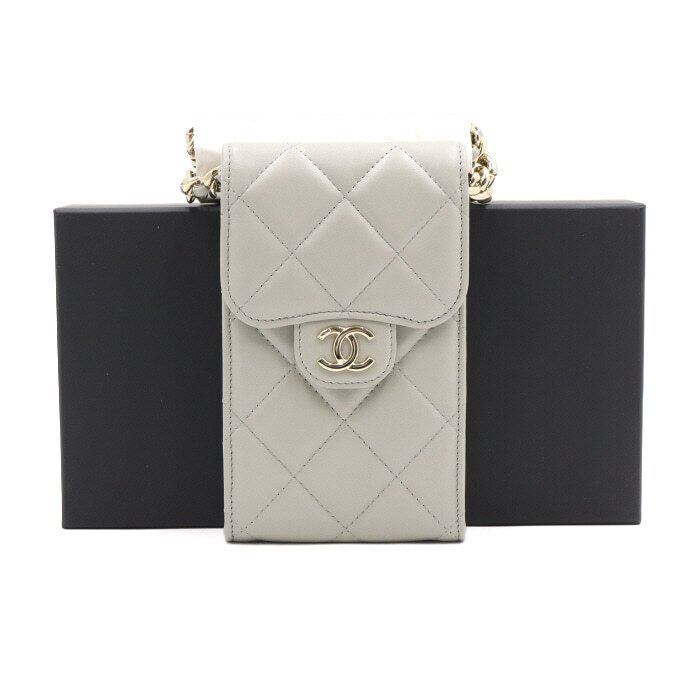 CHANEL CC Chain Phone Holder Crossbody Bag with Ram Skin AP2379
