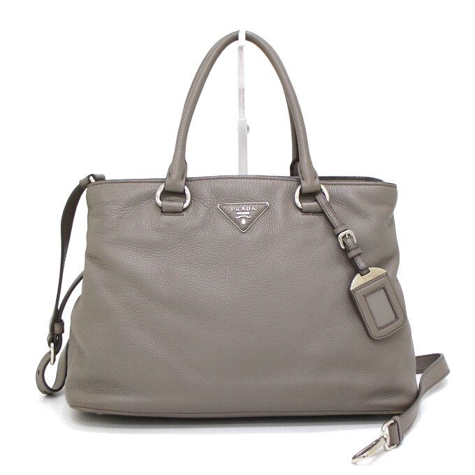 Prada Dino Logo Tote Bag Shoulder Bag 1BA579 Gold AA46969