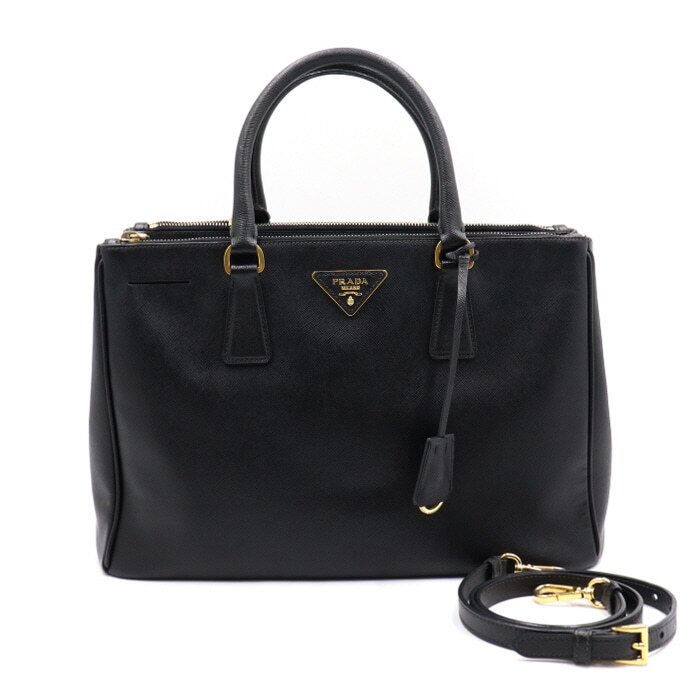 Prada Saffiano Lux Black Tote Shoulder Bag BN2274 (SKU: aa47021)