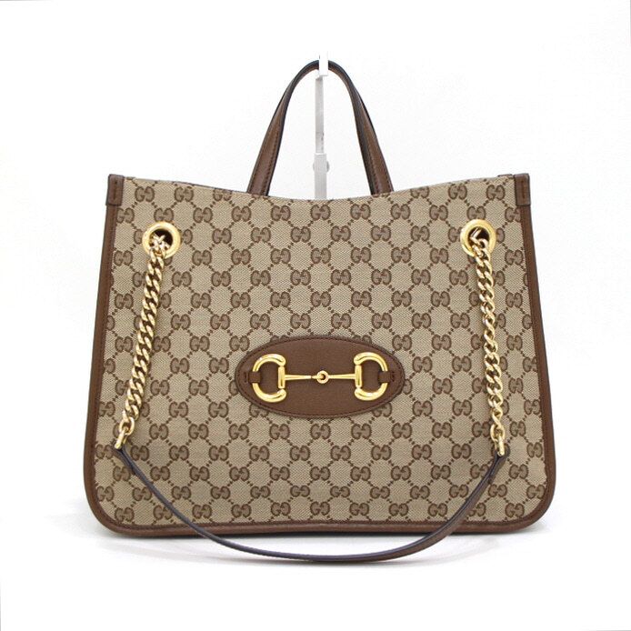 Gucci Canvas Horsebit 1955 Medium Tote Shoulder Bag AA41819 SKU