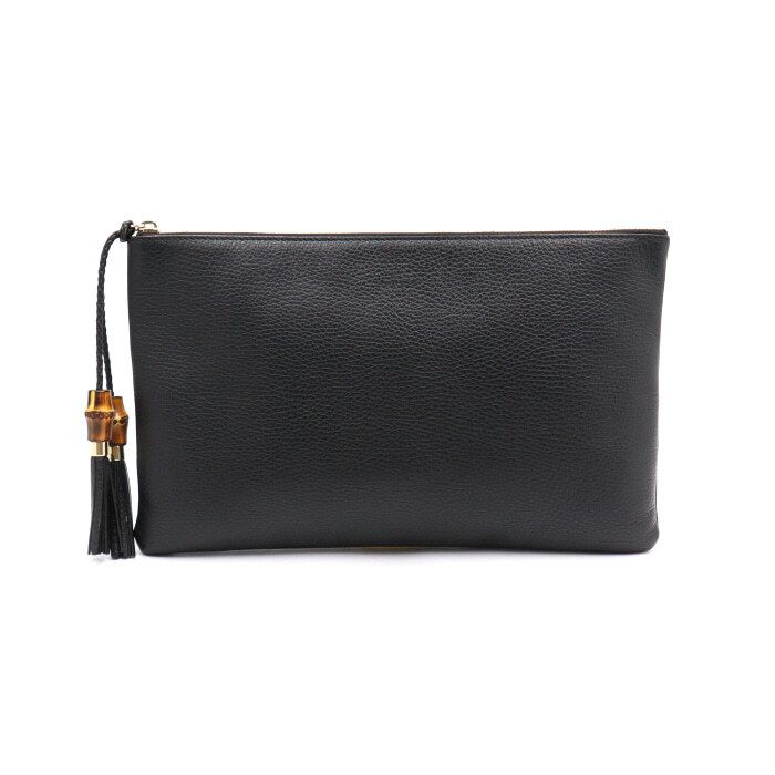 Gucci Large Python Clutch Bag in Black 449653