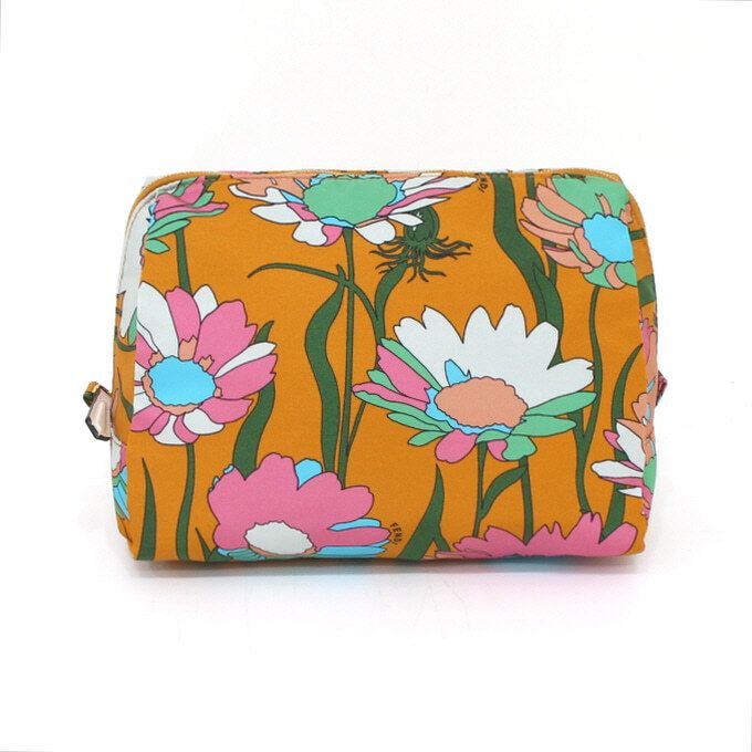 Fendi Floral Toiletry Case Medium Beauty Pouch Bag 8N0171