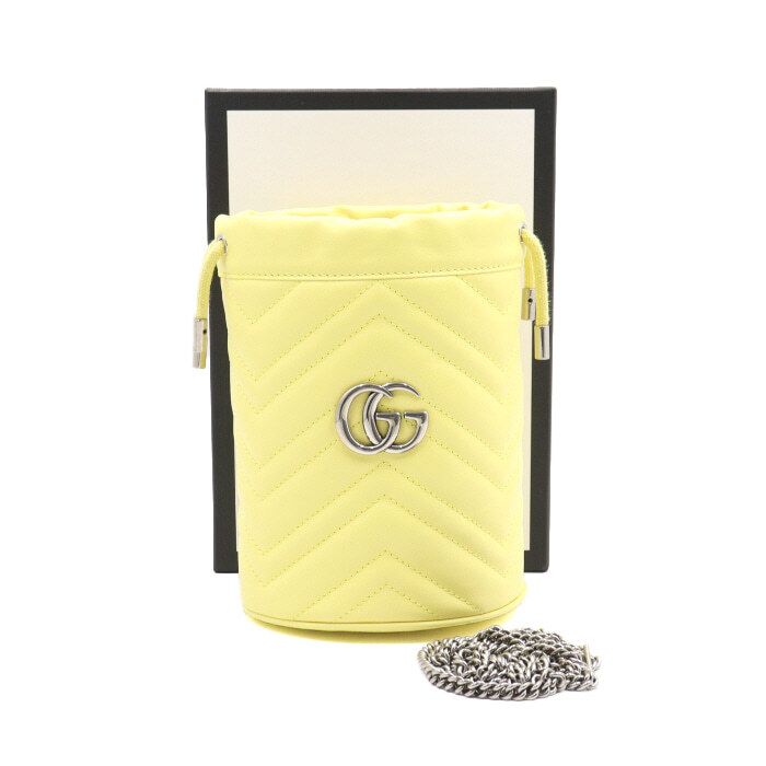 Gucci Chevron Mini Bucket Bag Chain Shoulder Bag & Crossbody Bag AA46866