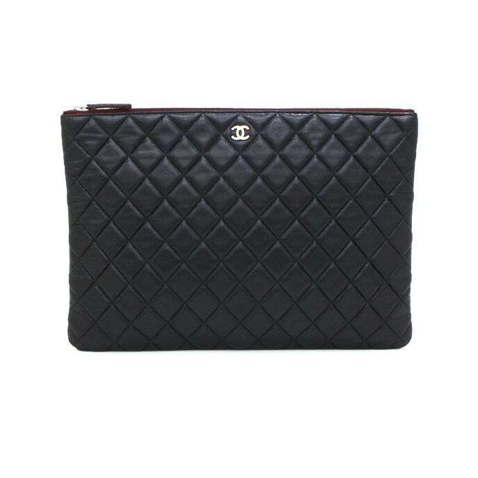 CHANEL Classic Large Clutch Bag A82552 Black Lambskin [SKU: aa40891]