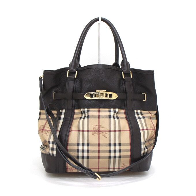 Burberry Check Decoration Tote Bag and Shoulder Bag 3882405