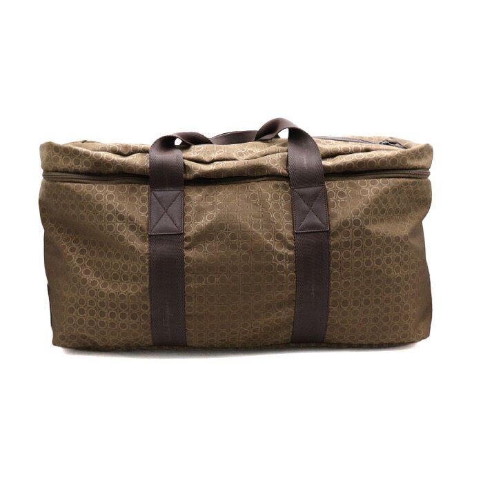 Salvatore Ferragamo Multi-Logo Nylon Travel Boston Tote Bag 24 6046 aa46530