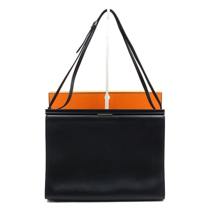 Hermes Black Ever Grain Calf Leather Indigo Shoulder Bag H077857CK 76 CLICH 33
