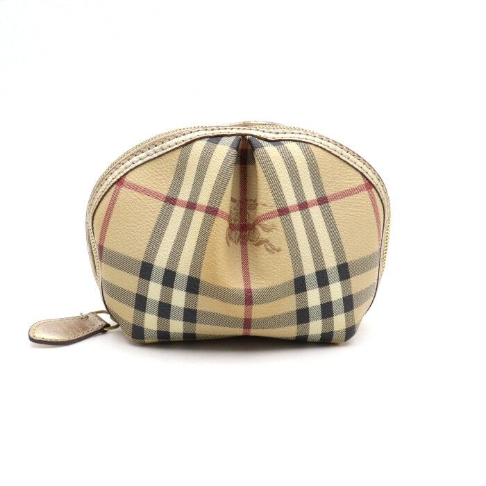 Burberry PVC Check Cosmetic Pouch Bag aa49252