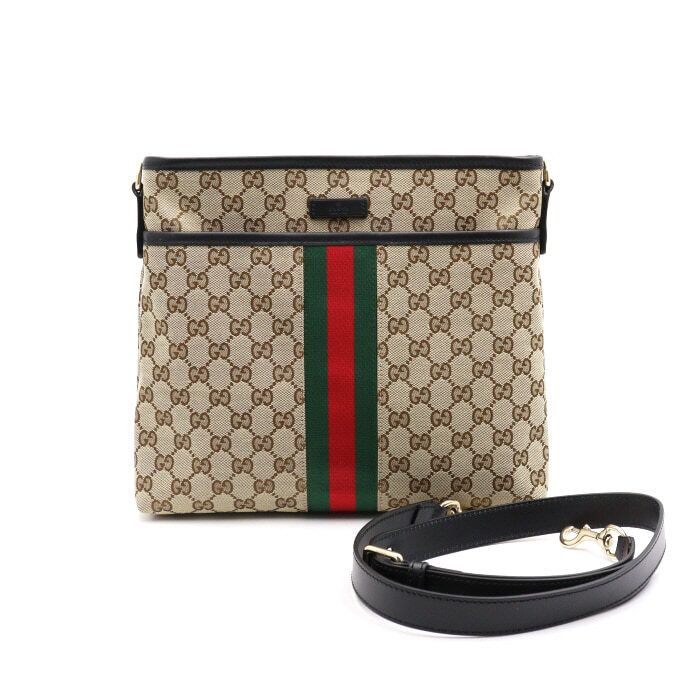 Gucci Canvas Messenger Crossbody Bag GG 388926