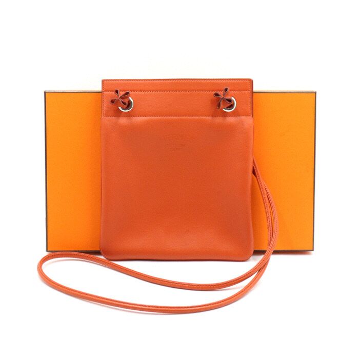 Hermes Swift Orange Calfskin Mini Crossbody Bag H076236CKAT