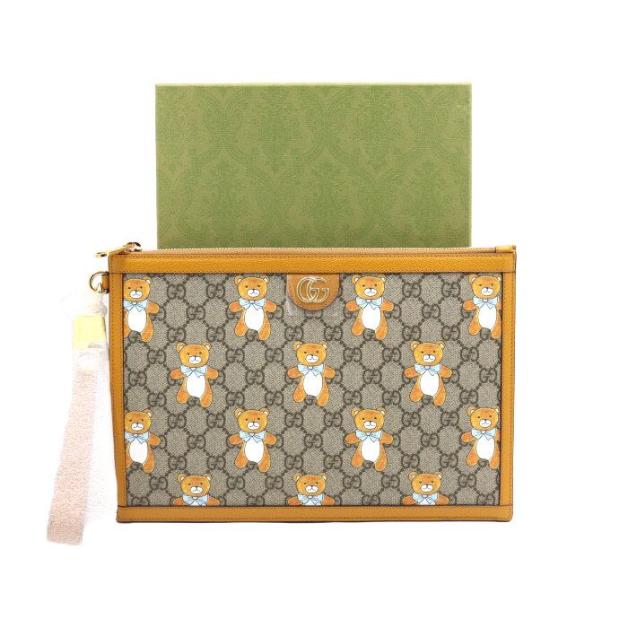 Gucci Supreme Teddy Bear GG Clutch Bag 660162