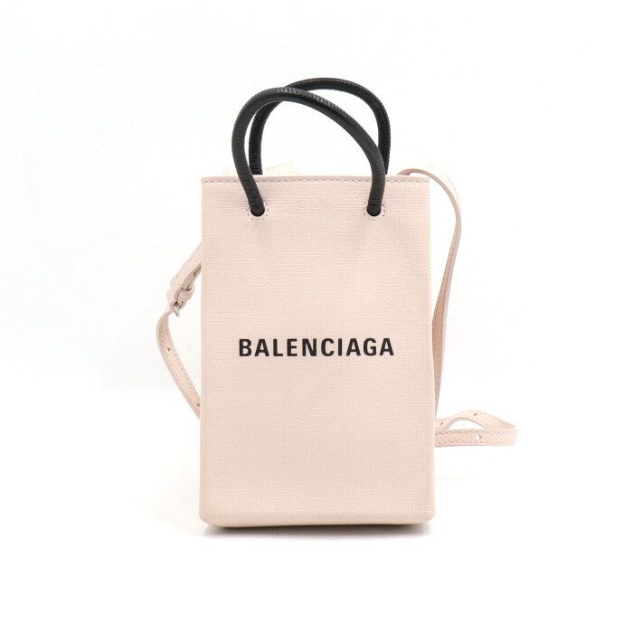 Balenciaga Pink Logo Mini Phone Holder Tote Bag AA48330