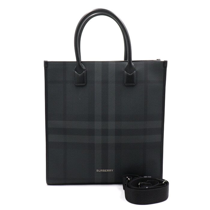 Burberry Checked Slim Vertical Deni Tote Bag Shoulder Bag 8062951