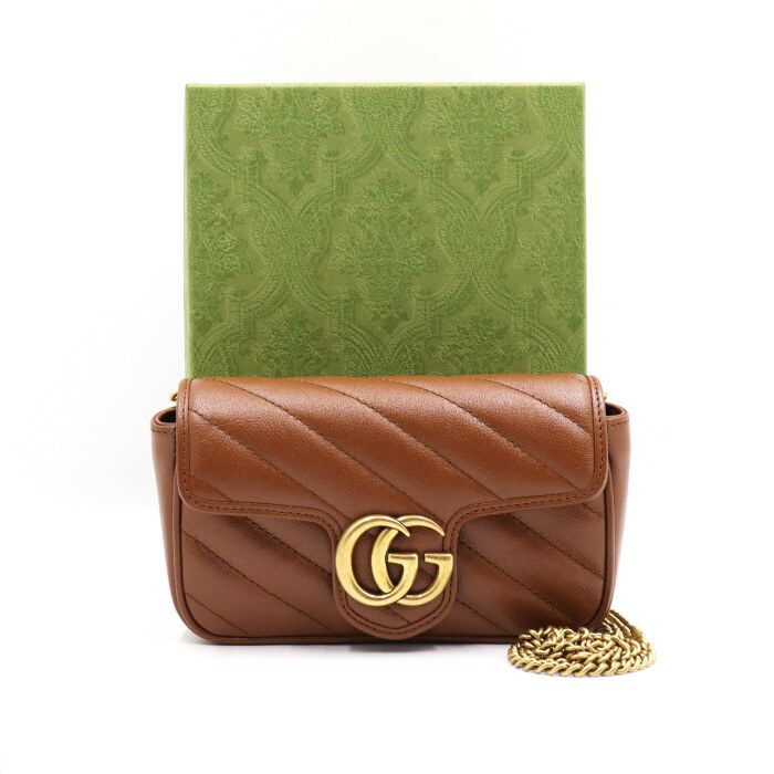 Gucci Matelasse Super Mini Bag with Gold Chain Crossbody AA47797