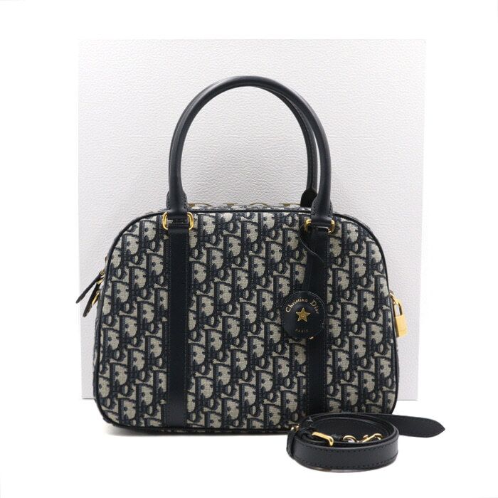 Dior D-Vibe Bowling Large Tote Bag with Shoulder Bag aa47257