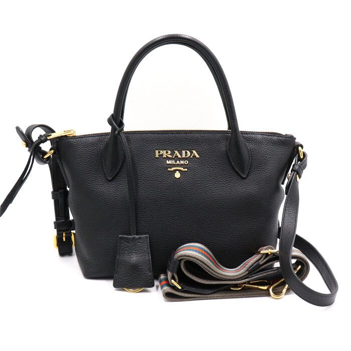 Prada Small Top Handle Tote Bag with Shoulder Strap 1BA111 VITDAINO aa48469