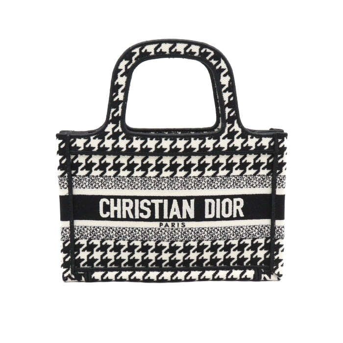 Dior Micro Houndstooth Embroidered Mini Tote Bag S5475ZZAF