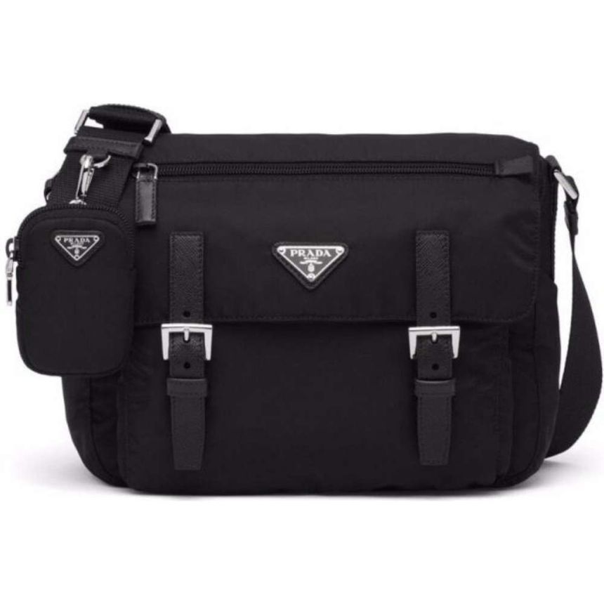 Prada Nylon Black Shoulder Bag Crossbody - 1BD953 RV44 F0002