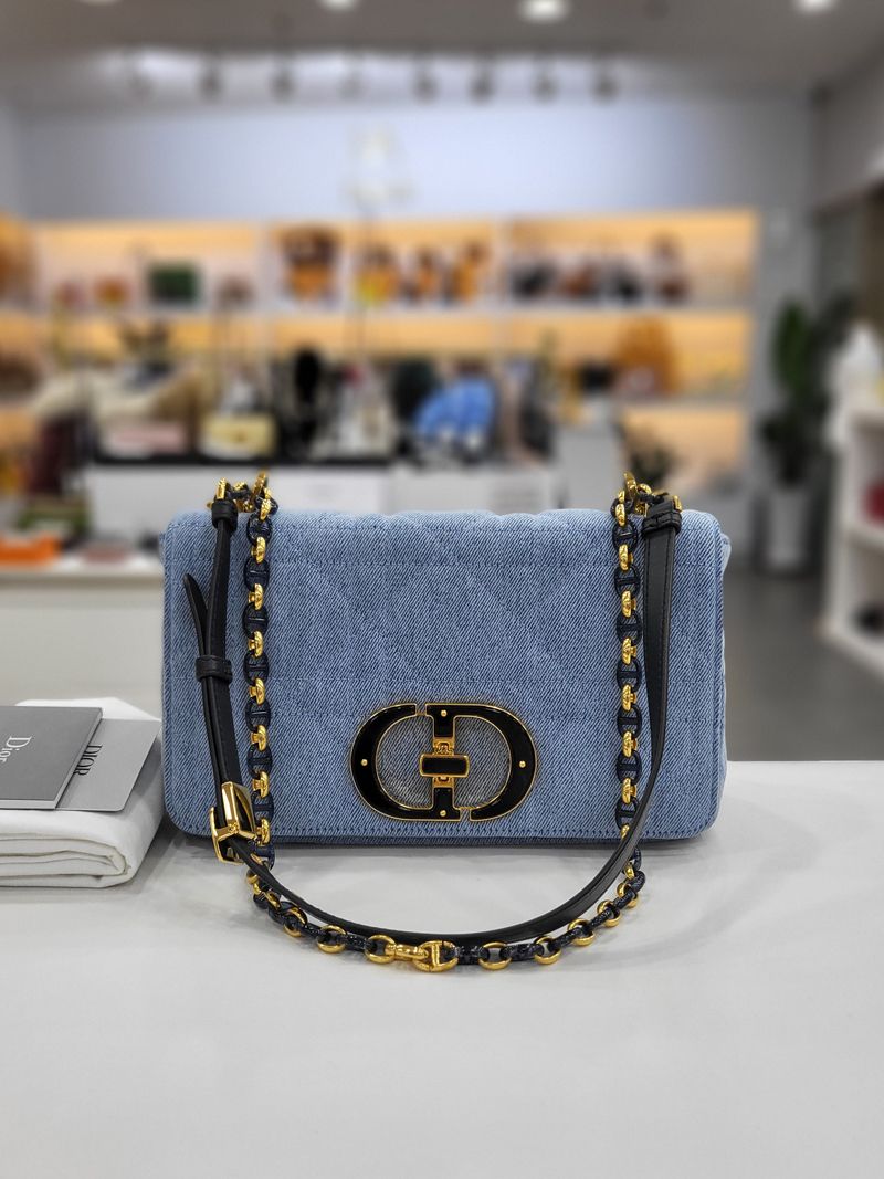 Dior Medium Blue Denim Shoulder Bag M9242WTJF M928