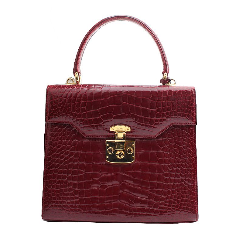 Gucci Burgundy Wani Tote Shoulder Bag SKU 000-926-0258