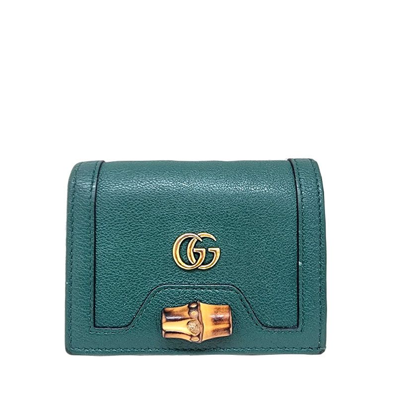 Gucci Green Diana Python Wallet 658244