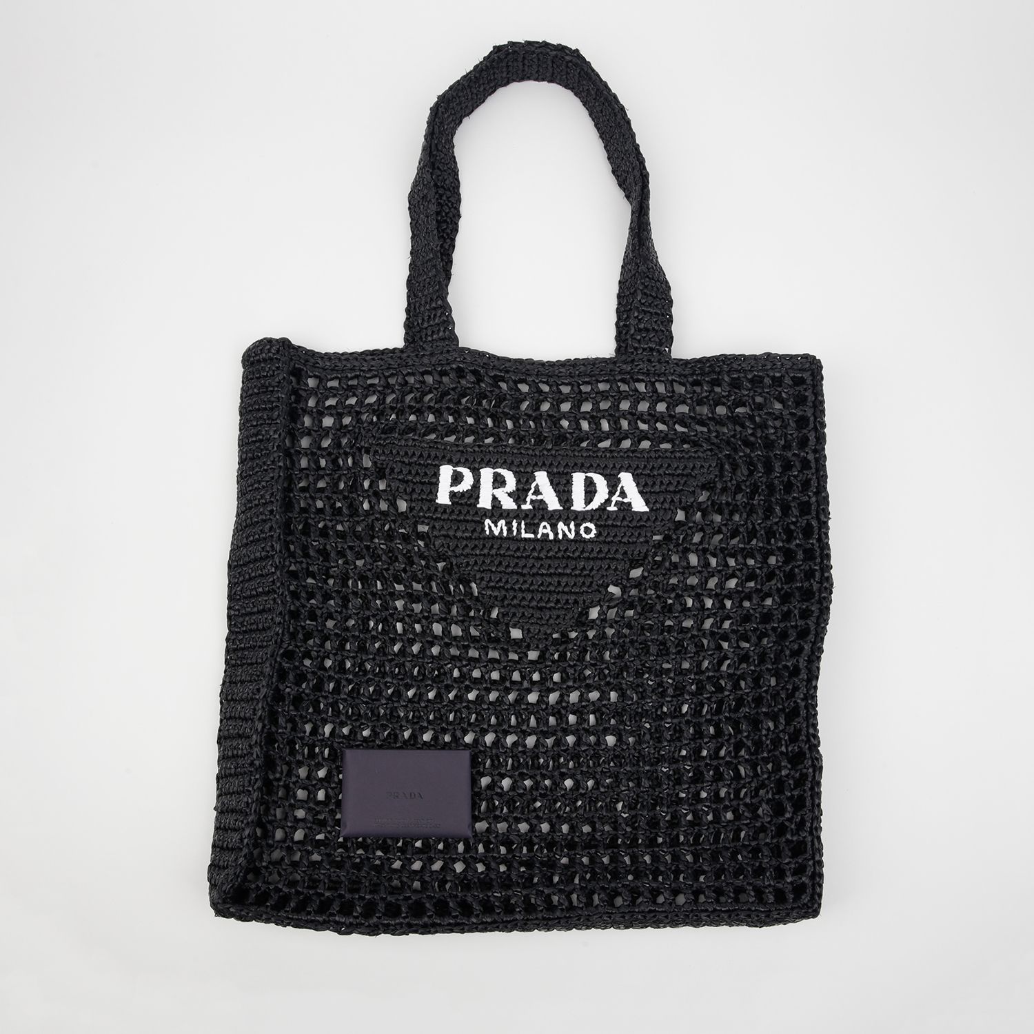 Prada Raffia Tote Shoulder Bag 2VG105 - Logo
