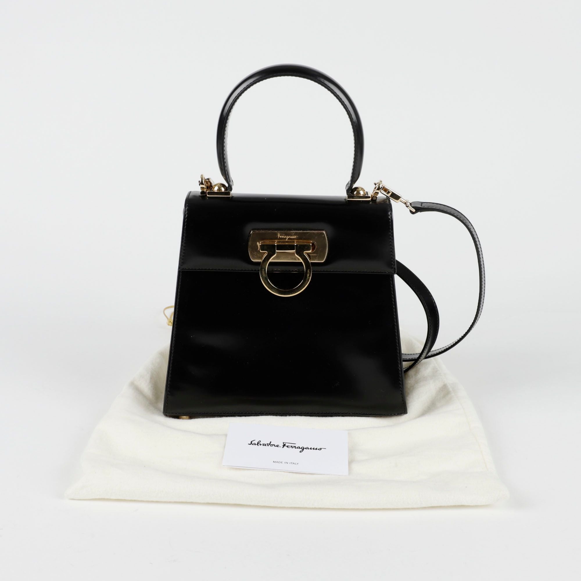 Salvatore Ferragamo Small Top Handle Tote Shoulder Bag 2193 (SKU)