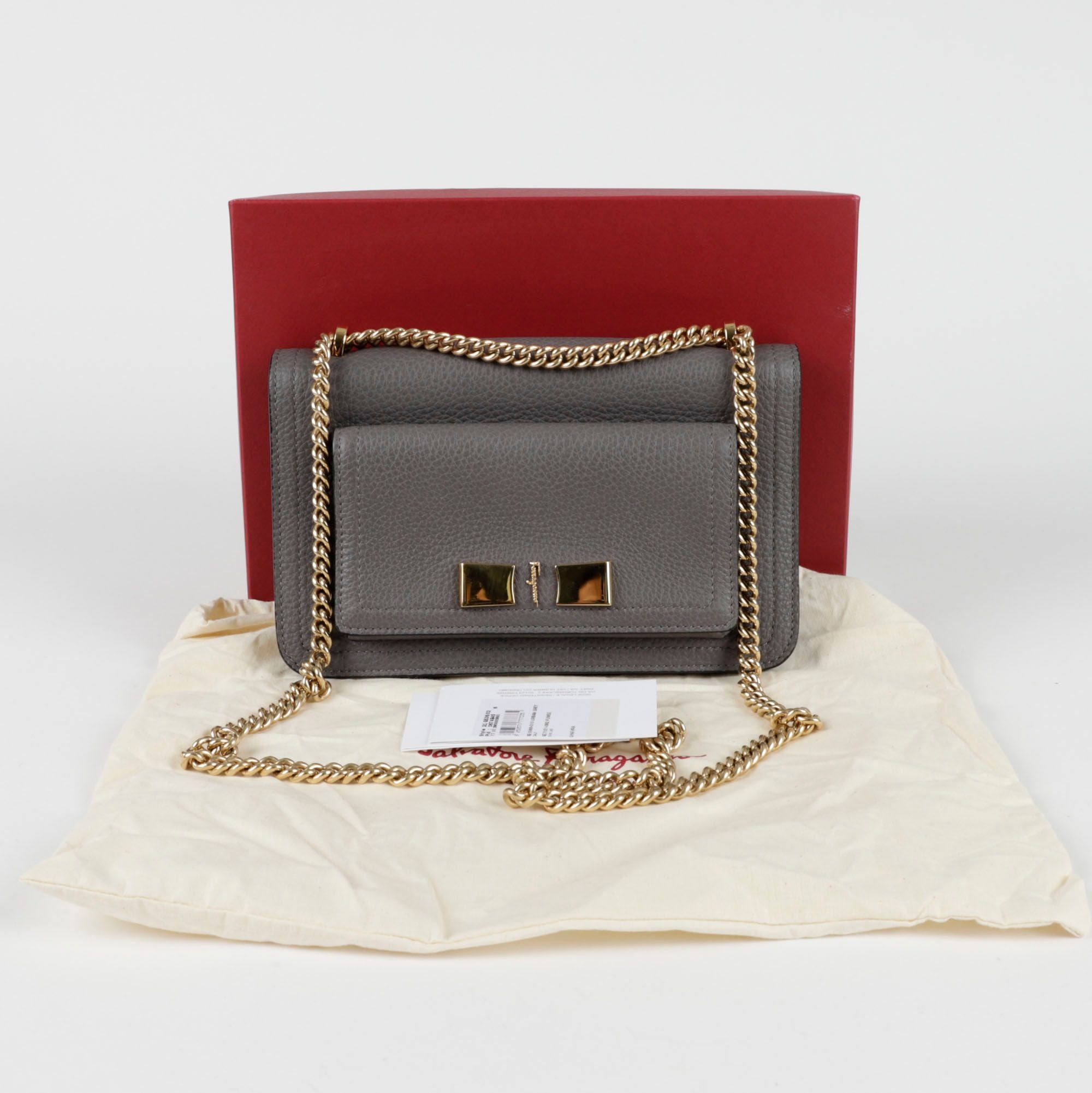 Salvatore Ferragamo Geneva Chain Shoulder Crossbody Bag - SKU 21 G536
