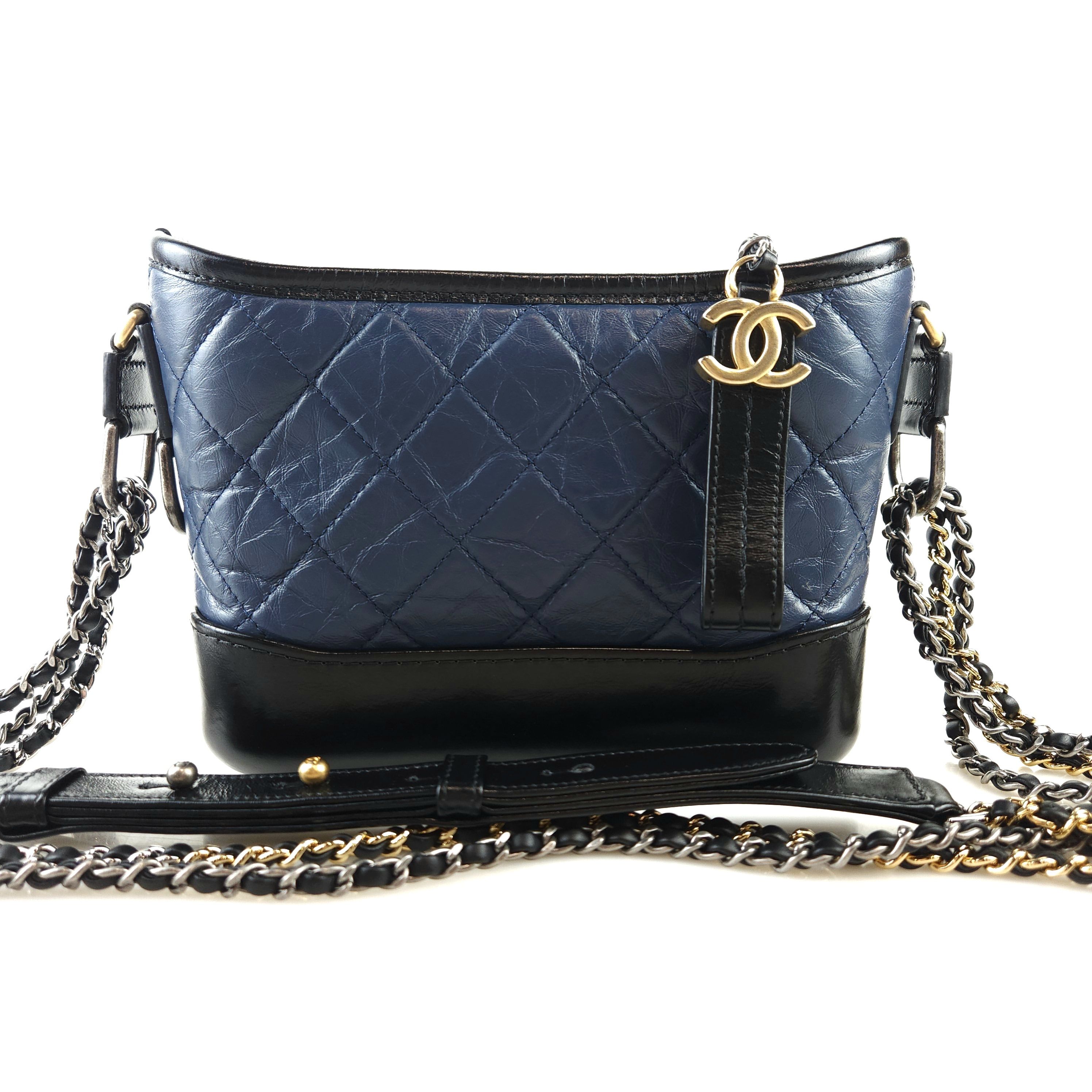 CHANEL Gabrielle Hobo Shoulder Cross Bag A91810 9346