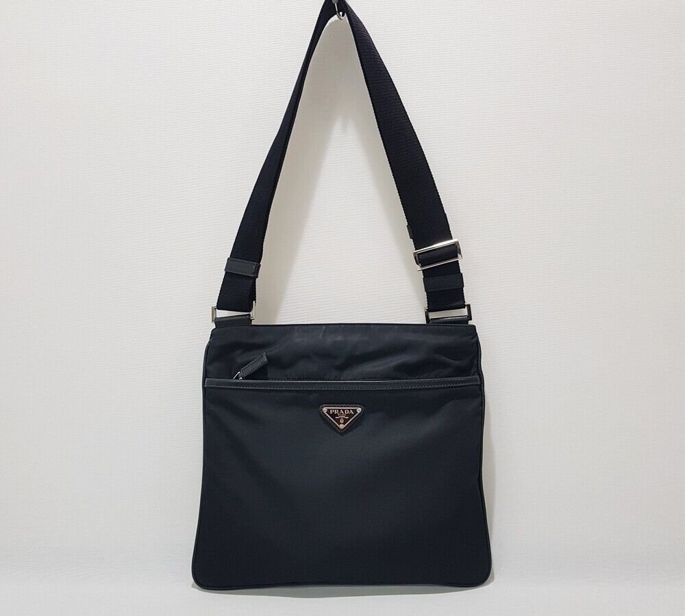 Prada Nylon Crossbody Bag Black 2VH053
