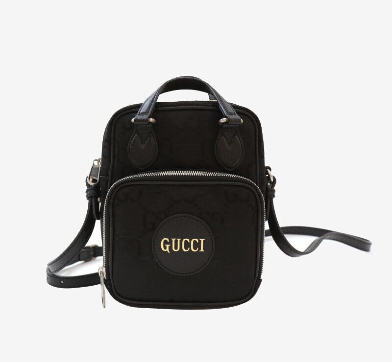 Gucci Grid Crossbody Bag Black 625850