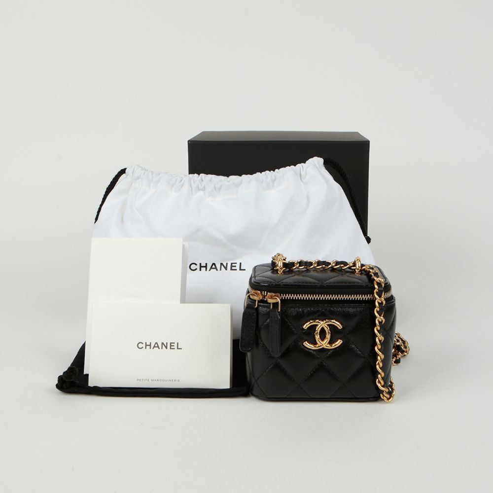 CHANEL Cosmetic Case Shoulder Crossbody Bag AP3103