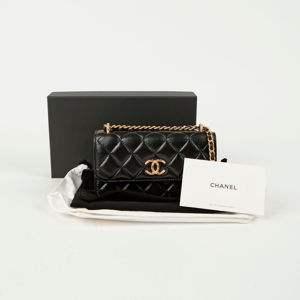 CHANEL Flap Phone Holder Chain Shoulder Crossbody Bag AP3106 CC Logo (SKU: AP3106)