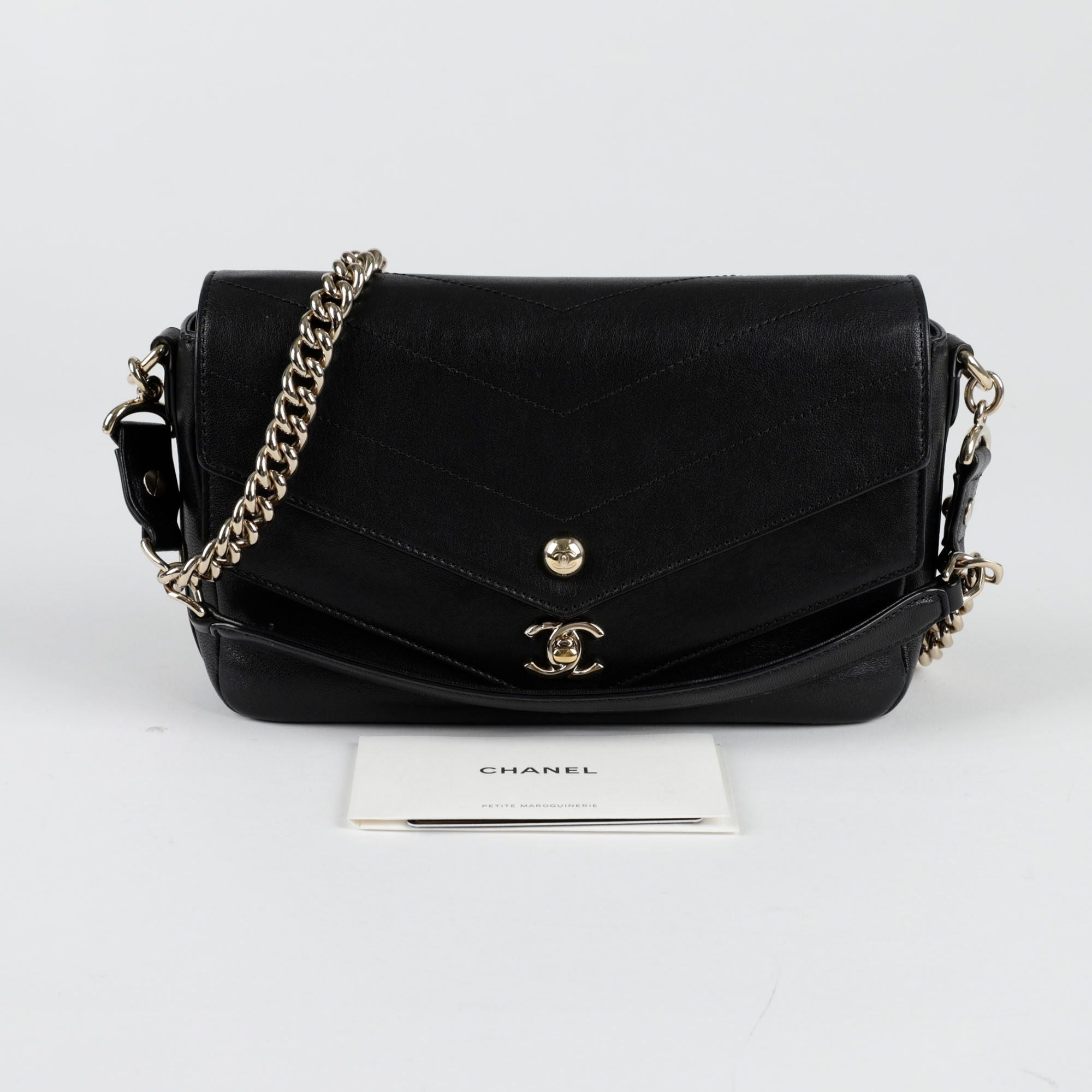 CHANEL Double Flap Tote Shoulder Bag A57470 CC Logo (SKU: A57470)