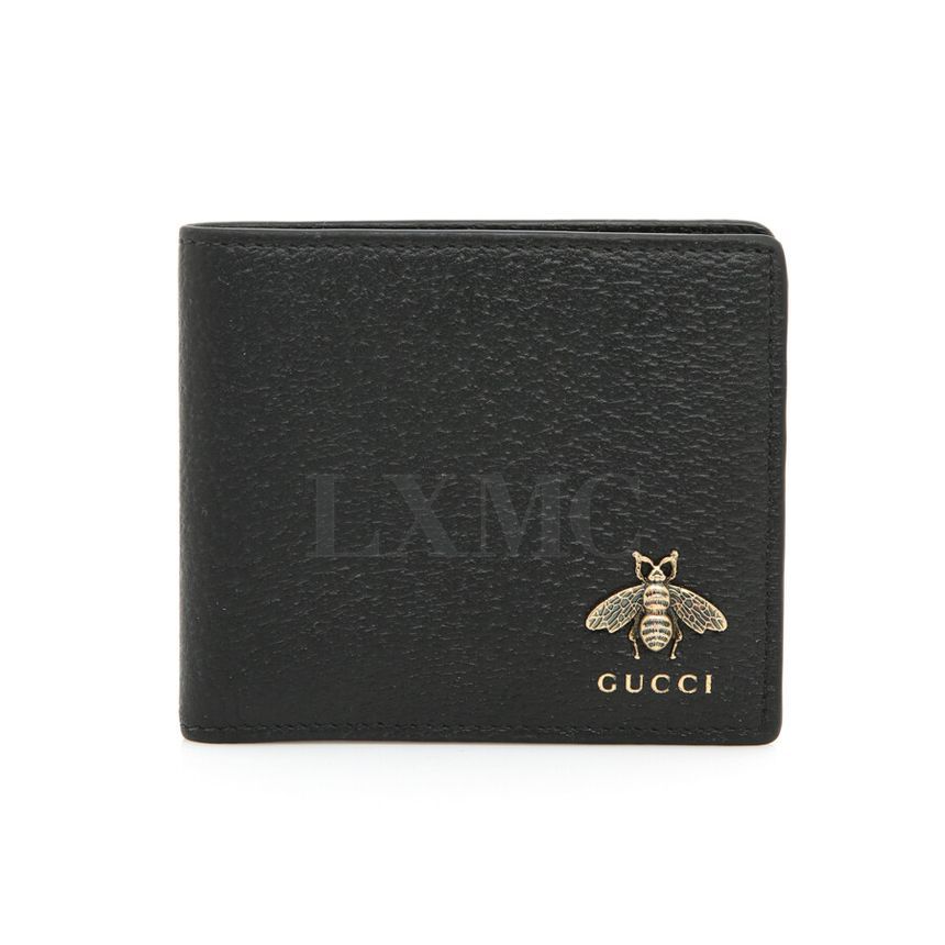 Gucci Animal Bee Men's Black Wallet 523664 Black