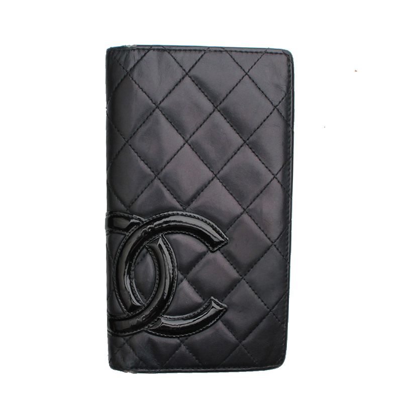 CHANEL Black Quilted Wallet 10th Series