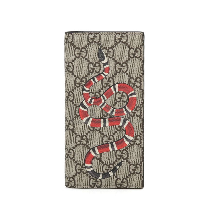 Gucci Supreme Snake Wallet 459456 Unisex Long Wallet