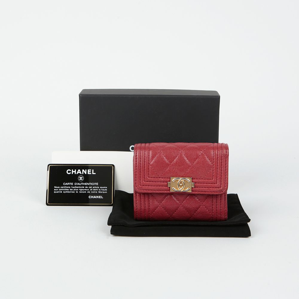 CHANEL Boys Caviar Bifold Wallet A81996