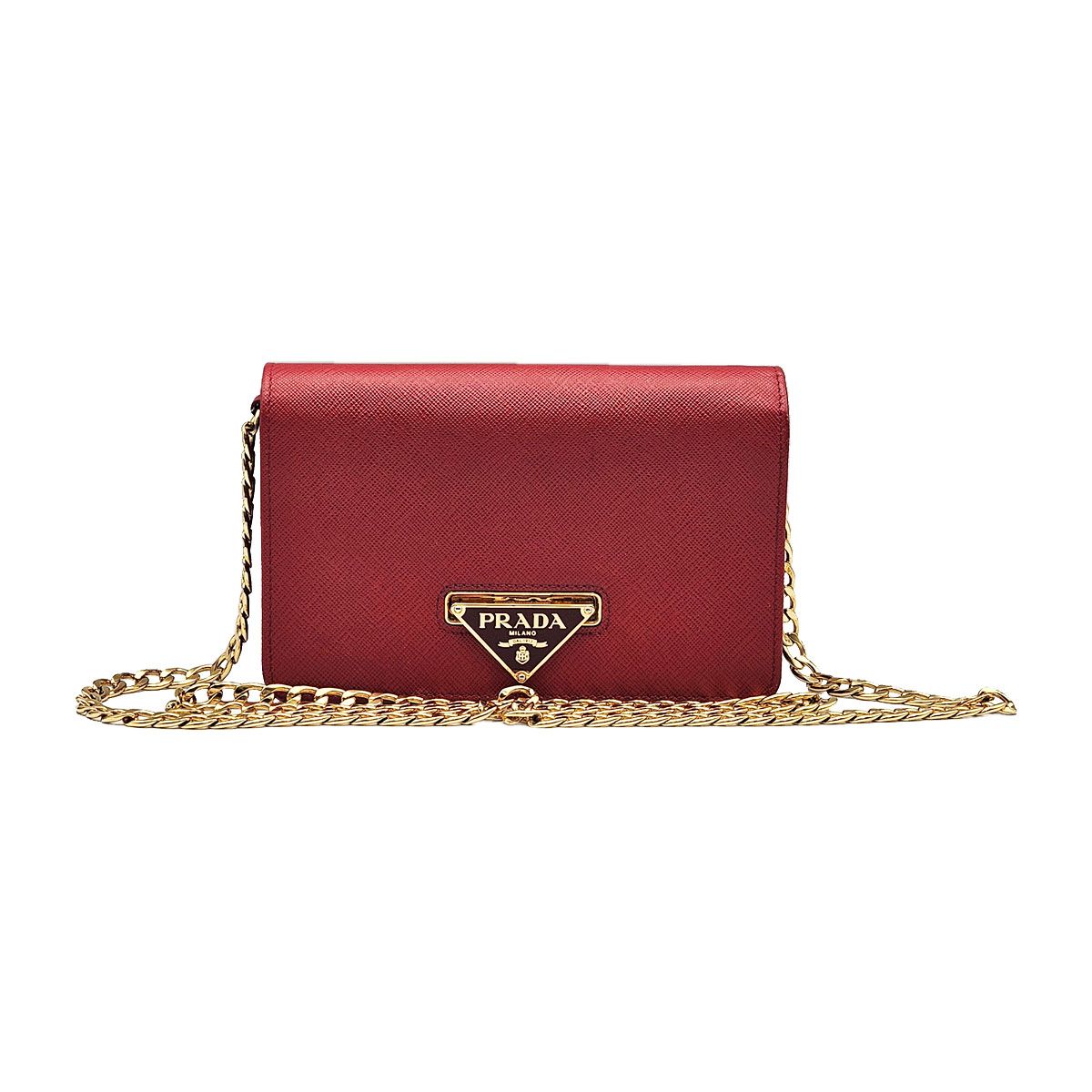Prada Saffiano Mini Chain Crossbody Bag 1BP006