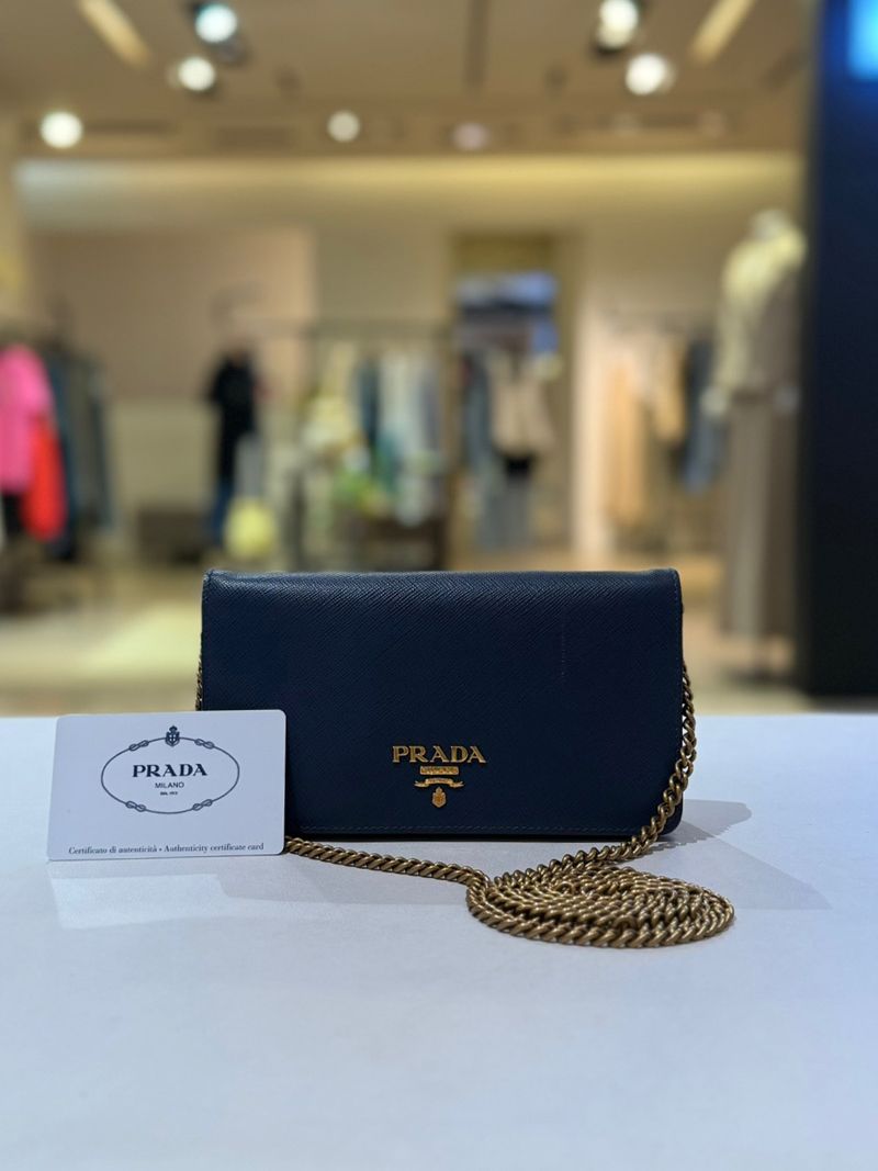 Prada Mini Gold Chain Crossbody Bag 1DH029