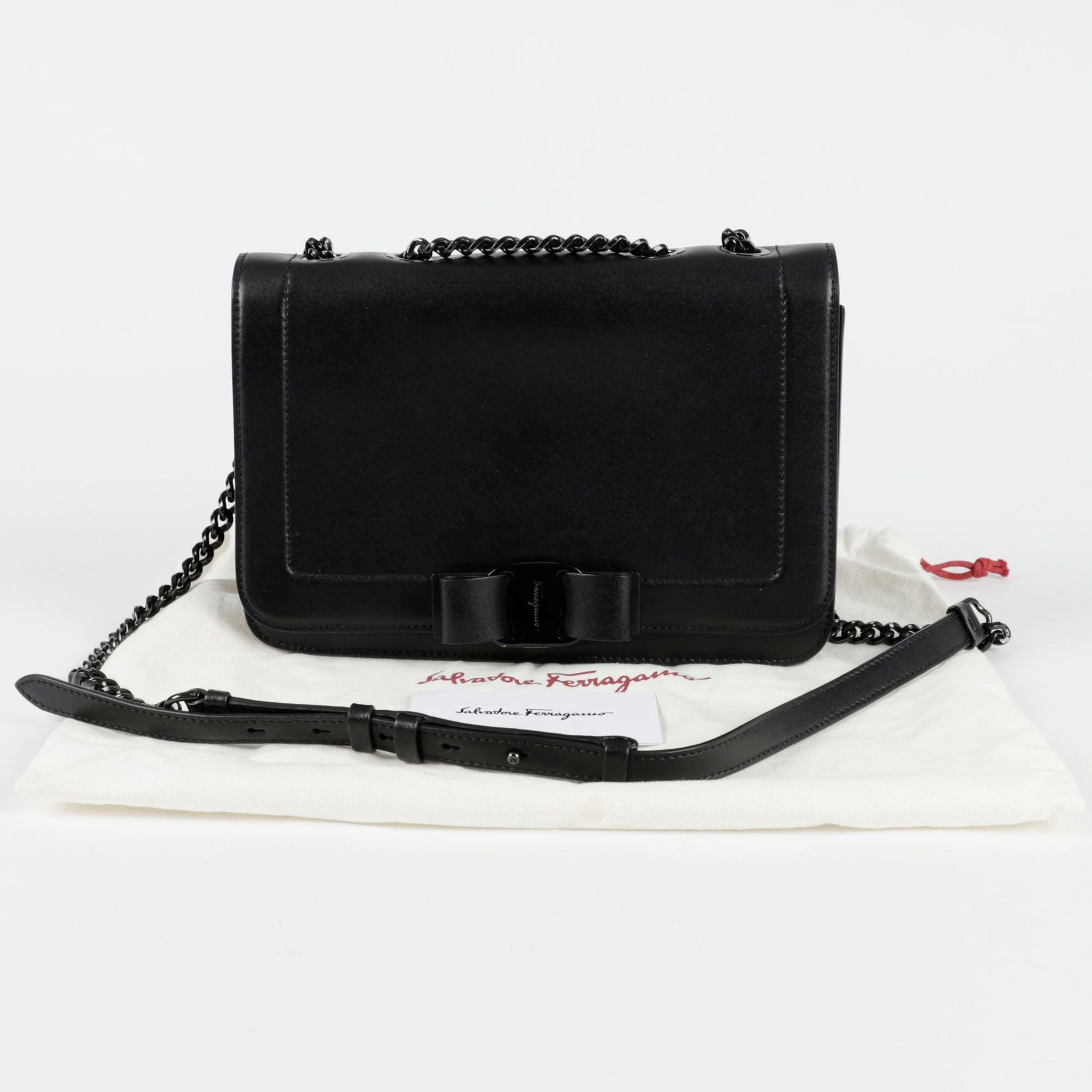 Salvatore Ferragamo Bow Chain Shoulder Crossbody Bag 21 G878