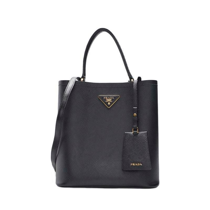 Prada Black Saffiano Pane Medium Tote Bag - SKU12345