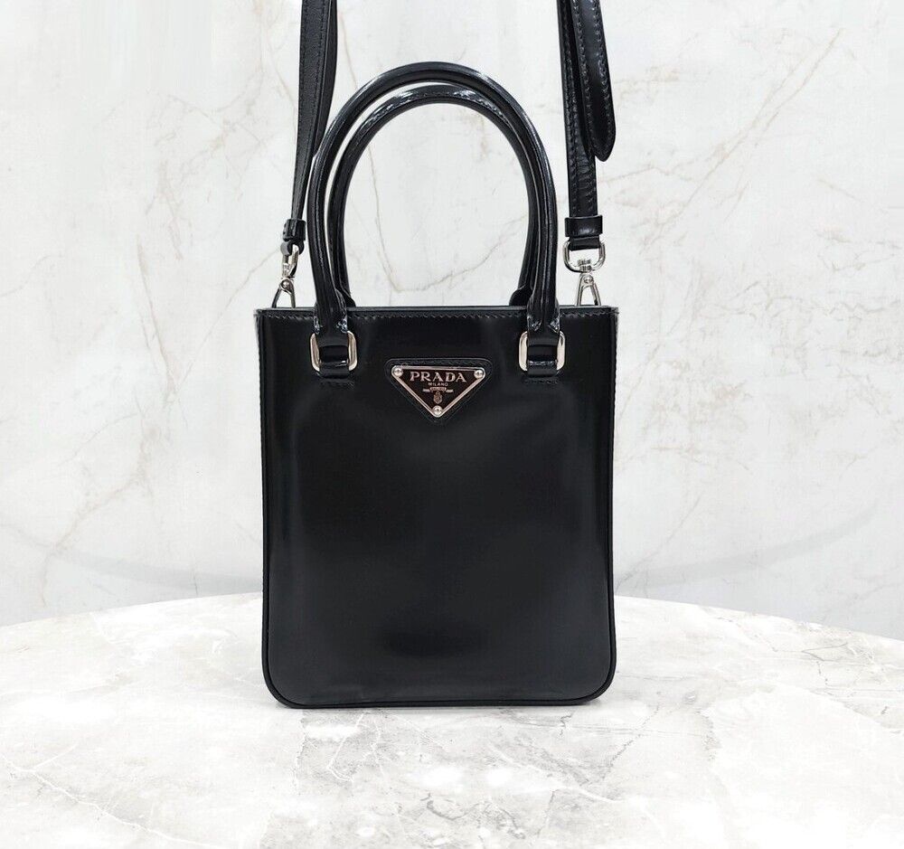 Prada Brushed Leather Small Crossbody Bag 1BA331