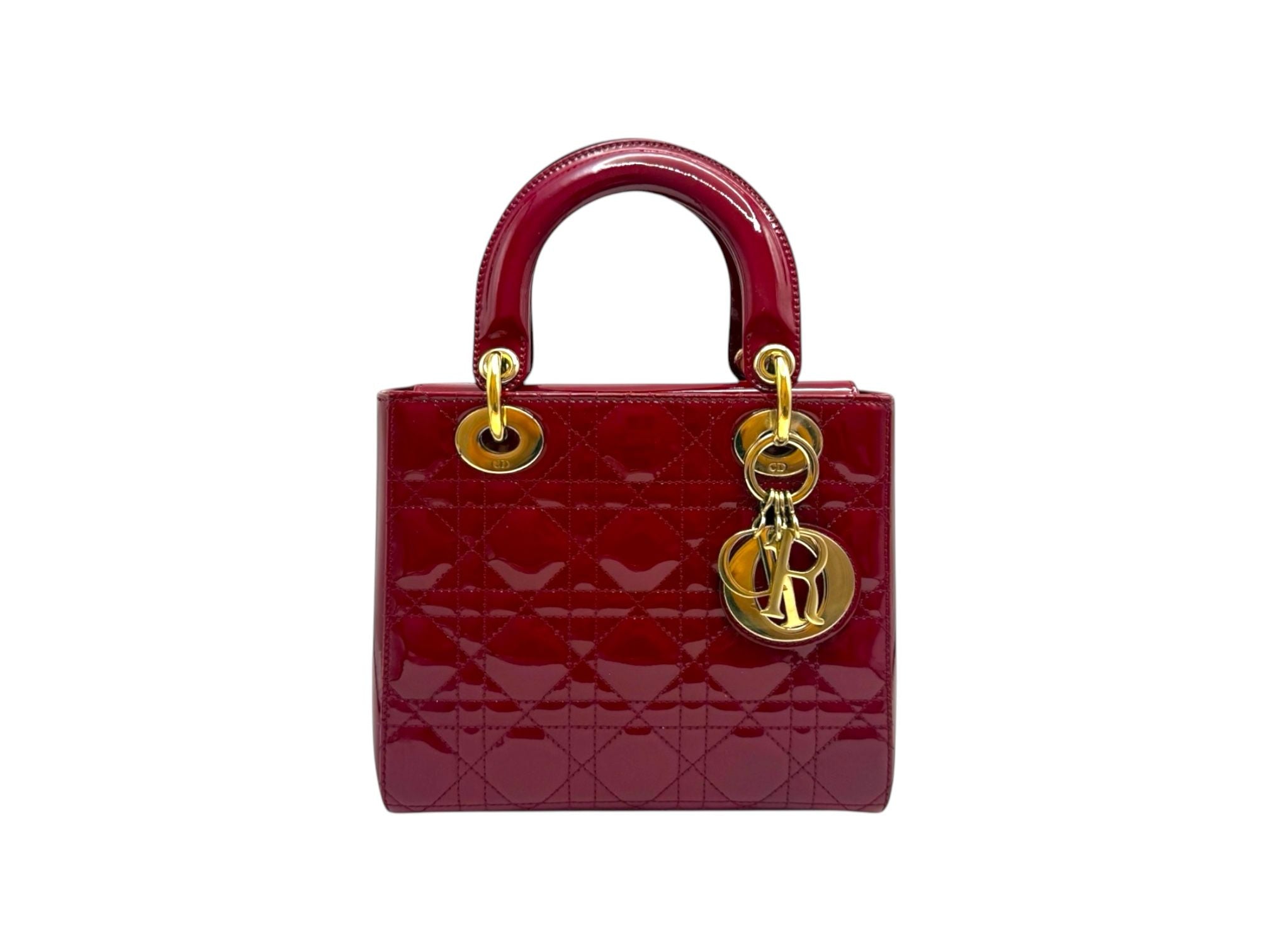 Dior Lady Canvas Small Tote Bag Cherry Red M0531OWCB_M323
