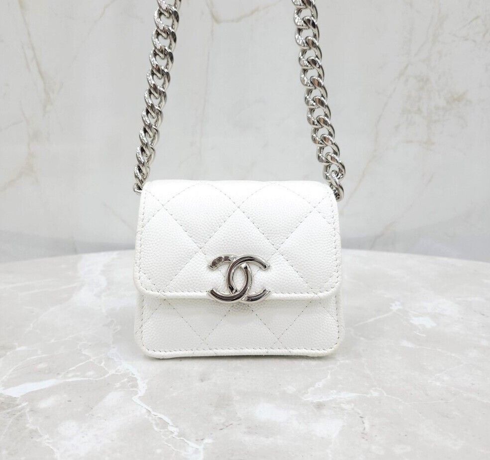 CHANEL Caviar Chain Mini Bag - CC Logo SKU12345