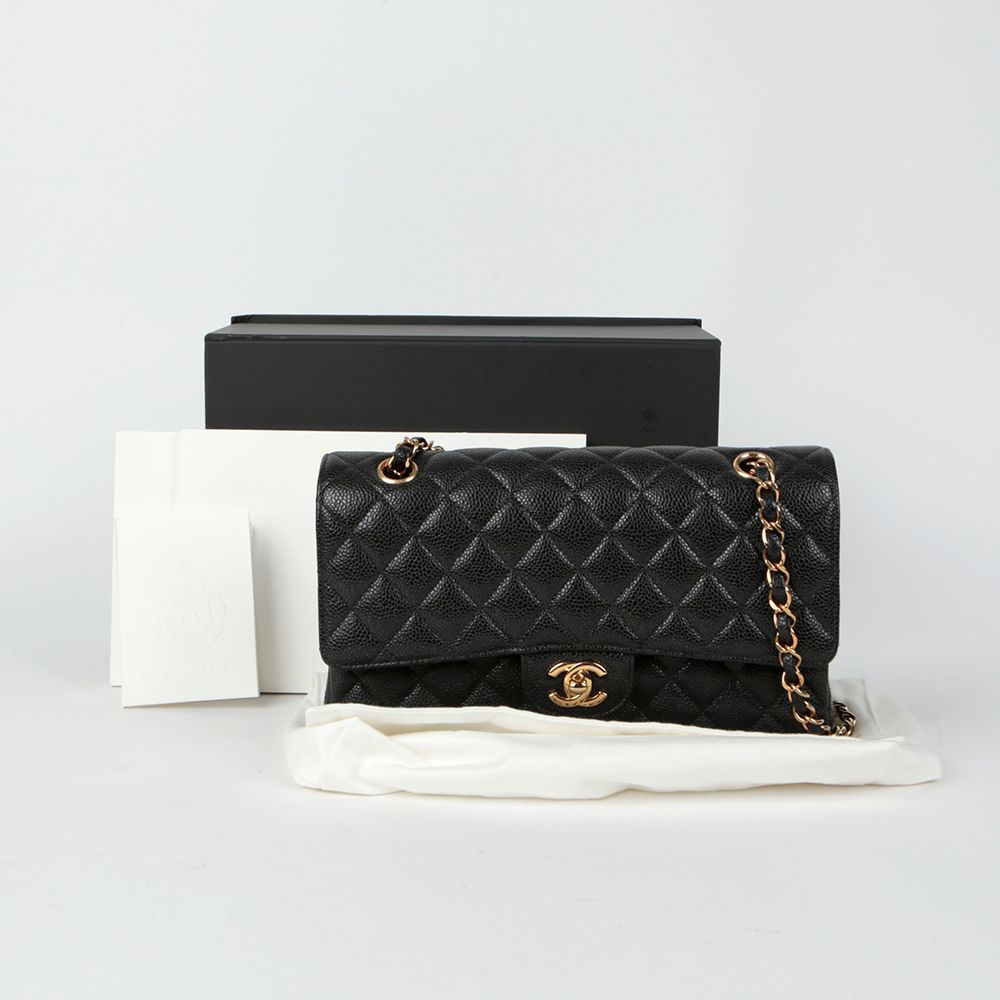 CHANEL Classic Caviar Medium Shoulder Bag A01112