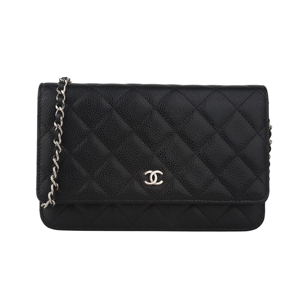CHANEL Caviar Classic WOC Chain Crossbody Bag Invoice 34653-5