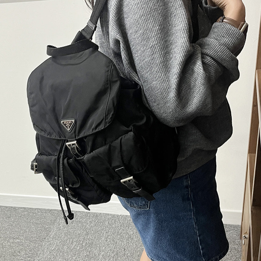 Prada Nylon Backpack Luxury Women's Bag Lena Backpack Appraisal S240902-03
