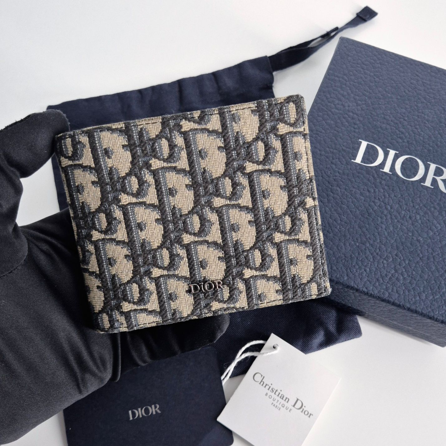 Dior Compact Men's Wallet by Oblique (2OBBH027YSE)